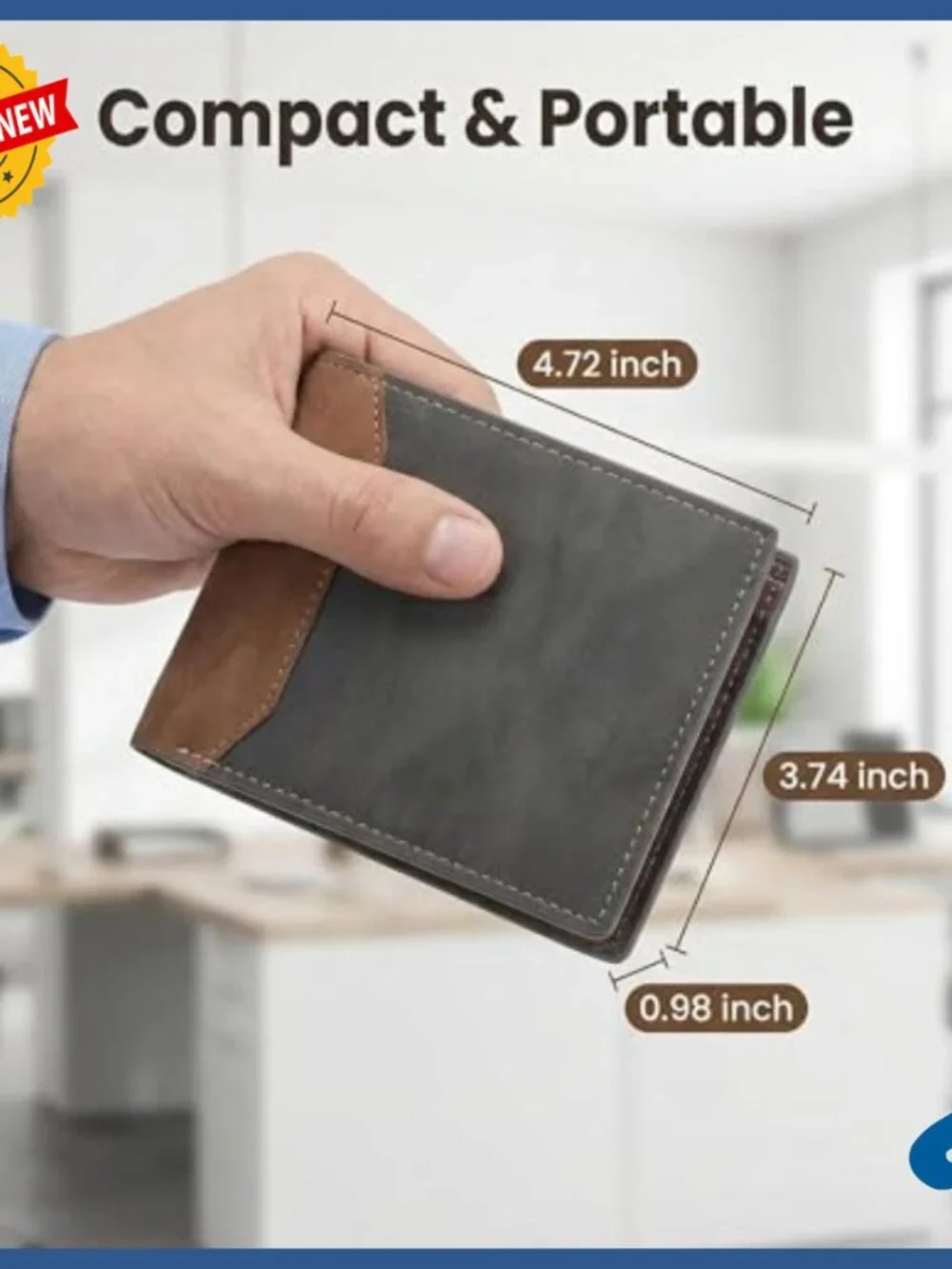 24 Pack PU Leather Bifold Wallets for Men with 6 Card Slots and Money Clip